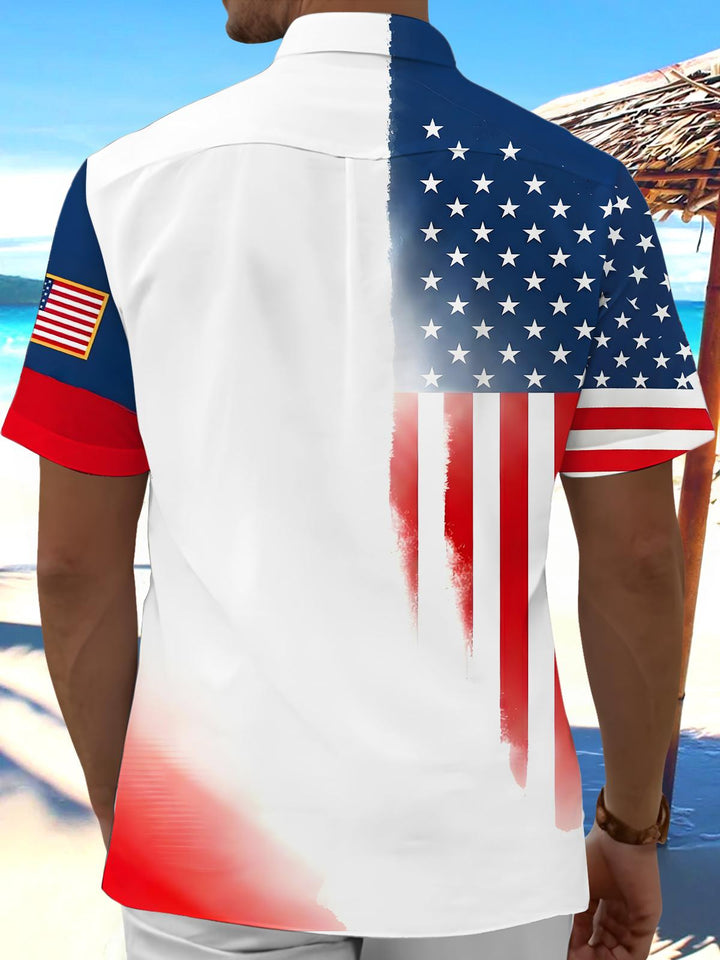 USA World Cup 2026 Independence Day Men's Pocket Short Sleeve Shirts