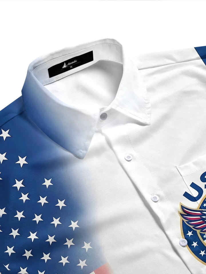 USA World Cup 2026 Independence Day Men's Pocket Short Sleeve Shirts